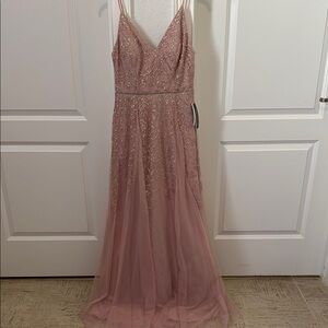 Elegant Pink Evening Gown